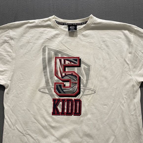 Vintage New Jersey Nets Jason Kidd T Shirt Mens 2XL UNK White NBA Basketball - Picture 6 of 15